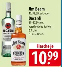 Famila Nord Ost JIM BEAM BOURBON oder Bacardi Angebot