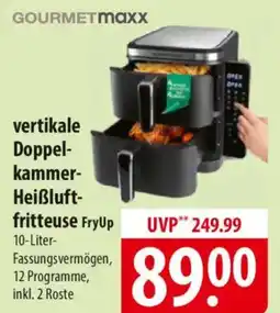 Famila Nord Ost GOURMETMaxx vertikale Doppelkammer- Heißluftfritteuse FryUp 10-Liter- Angebot