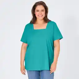 NKD Damen-T-Shirt mit eckigem Ausschnitt, große Größen Angebot