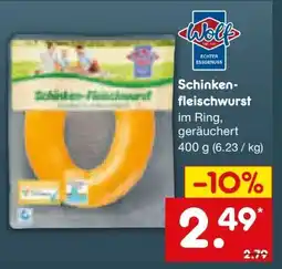 Netto Marken-Discount Wolf Schinkenfleischwurst Angebot
