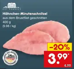 Netto Marken-Discount Gut Ponholz Hähnchen-Minutenschnitzel Angebot