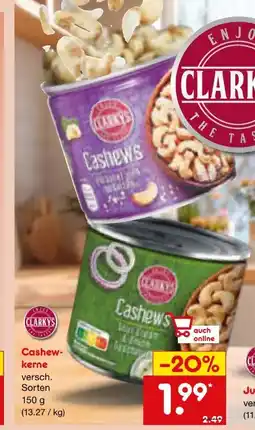 Netto Marken-Discount Clarky's Cashewkerne Angebot