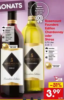 Netto Marken-Discount Rosemount Founders Edition Chardonnay Angebot