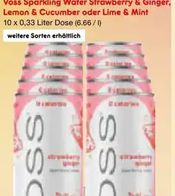 Netto Marken-Discount Voss Water Sparkling Strawberry & Ginger Angebot