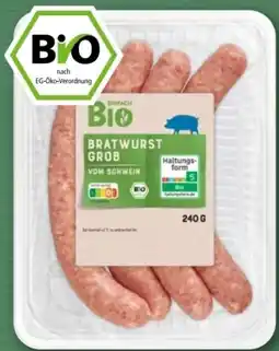 REWE Center Einfach Bio Grobe Bratwurst Angebot
