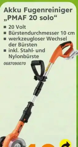 Globus Baumarkt Primaster Akku Fugenreiniger PMAF 20 Angebot