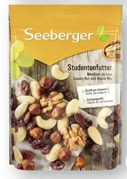 Scheck-in-Center Seeberger Studentenfutter Angebot