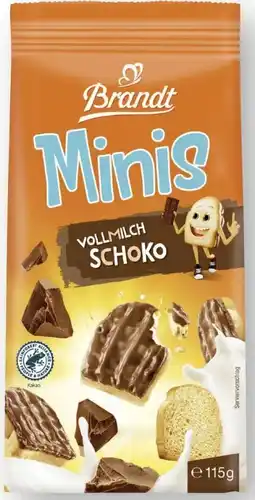 Scheck-in-Center Brandt Zwieback Minis Vollmilch Schoko Angebot
