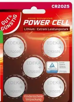 Scheck-in-Center Gut & Günstig Knopfzellen CR2025 Angebot