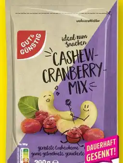 Scheck-in-Center Gut & Günstig Cashew-Cranberry-Mix Angebot