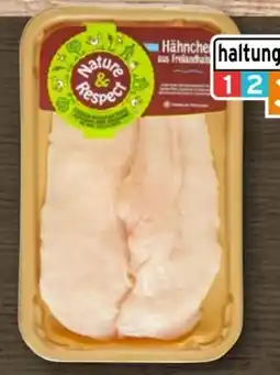 REWE Center Nature & Respect Freiland Hähnchen Minutenschnitzel Angebot