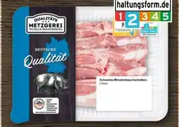 REWE Metzgerei Wilhelm Brandenburg Schweine Minutenbauchscheiben Angebot