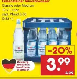 Netto Marken-Discount Felsensteiner Mineralwasser Angebot