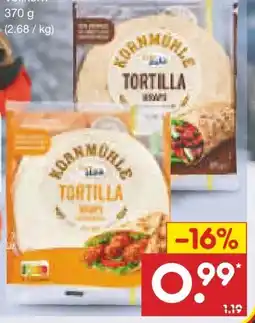 Netto Marken-Discount Korn Mühle Tortilla Wraps Weizen Angebot