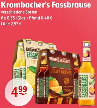 Getränke Hoffmann Krombacher's Fassbrause Angebot