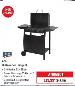 METRO aro 3-Brenner Gasgrill Angebot