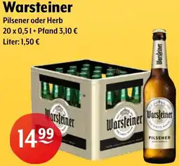 Getränke Hoffmann Warsteiner Pilsener oder Herb Angebot