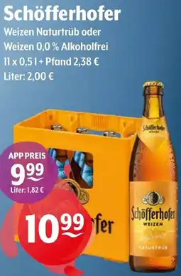 Getränke Hoffmann Schöfferhofer Weizen Naturtrüb oder Weizen 0,0% Alkoholfrei Angebot