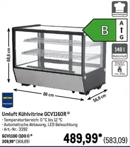 METRO METRO PROFESSIONAL Umluft Kühlvitrine GCV1160R Angebot