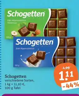 tegut Schogetten edel-alpenvollmilch Angebot