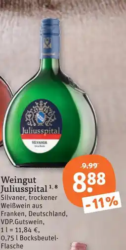 tegut Juliusspital silvaner, trockener weißwein Angebot
