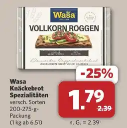 Combi Wasa knäckebrot spezialitäten Angebot