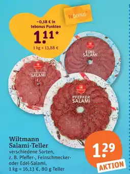 tegut Wiltmann pfeffer-salami Angebot