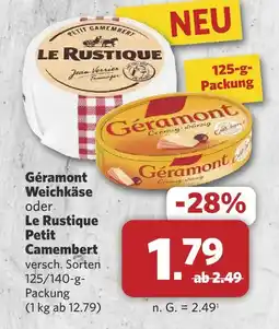 Combi Géramont weichkäse oder le rustique petit camembert Angebot