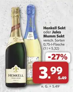 Combi Henkell sekt oder jules mumm sekt Angebot