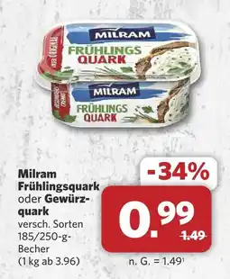 Combi Milram frühlingsquark oder gewürzquark Angebot