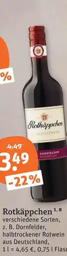 tegut Rotkäppchen dornfelder Angebot