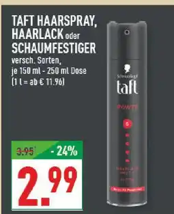 Marktkauf Schwarzkopf taft haarspray, haarlack oder schaumfestiger Angebot