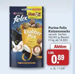 Combi Purina felix knabber mix katzensnacks Angebot