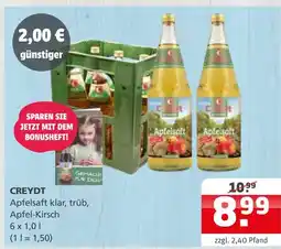 Getränke Quelle Creydt apfelsaft klar Angebot