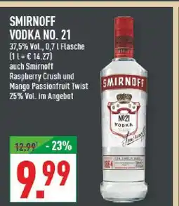 Marktkauf Smirnoff vodka no. 21 Angebot