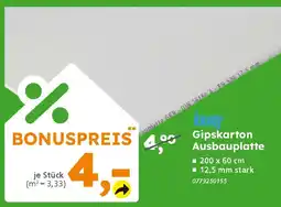Globus Baumarkt Knauf Gipskarton Ausbauplatte Angebot