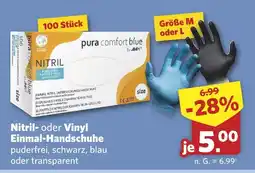 Combi Nitril- oder vinyl einmal-handschuhe Angebot