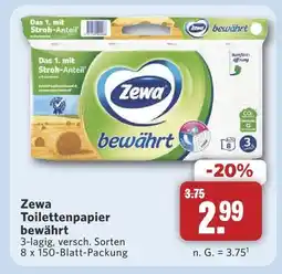 Combi Zewa toilettenpapier bewährt Angebot
