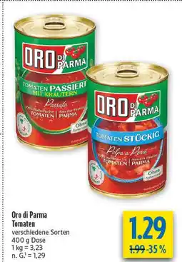 diska Oro di parma tomaten passiert mit kräutern Angebot