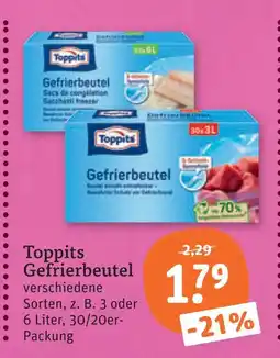 tegut Toppits gefrierbeutel Angebot
