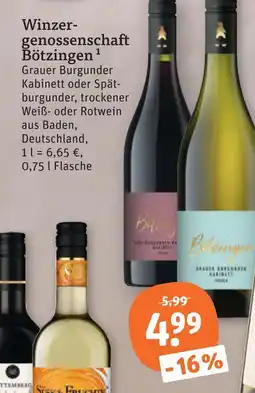 tegut Winzergenossenschaft bötzingen grauer burgunder kabinett Angebot