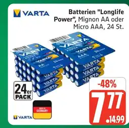 Marktkauf Varta longlife power mignon aa Angebot