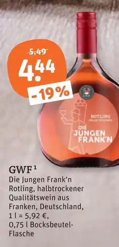 tegut Gwf die jungen frank‘n rotling Angebot