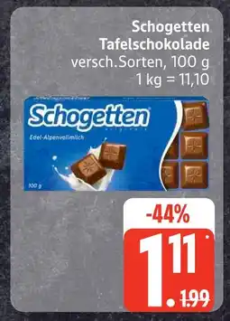Edeka Schogetten tafelschokolade Angebot