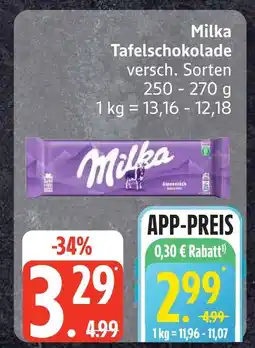 Edeka Milka tafelschokolade Angebot