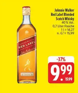 Edeka Johnnie walker red label blended scotch whisky Angebot