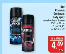 Marktkauf Axe premium deodorant body spray blue lavender Angebot