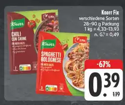 Edeka Knorr chili con carne Angebot