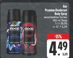 Edeka Axe blue lavender premium deodorant body spray Angebot