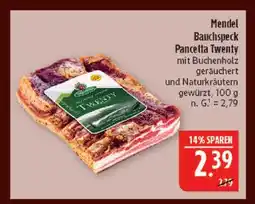 Marktkauf Mendel bauchspeck pancetta twenty Angebot